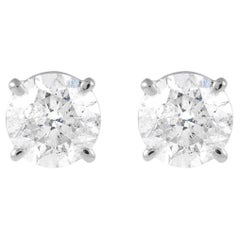 EGL-zertifizierte 2,06 Karat Diamant-Ohrstecker G Farbe 18K Weißgold