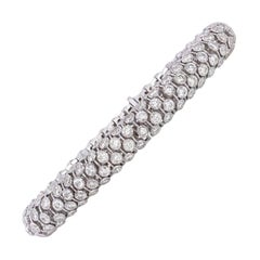 Bracciale con diamanti a forma di serpente da 16,50 carati in oro bianco 18 carati