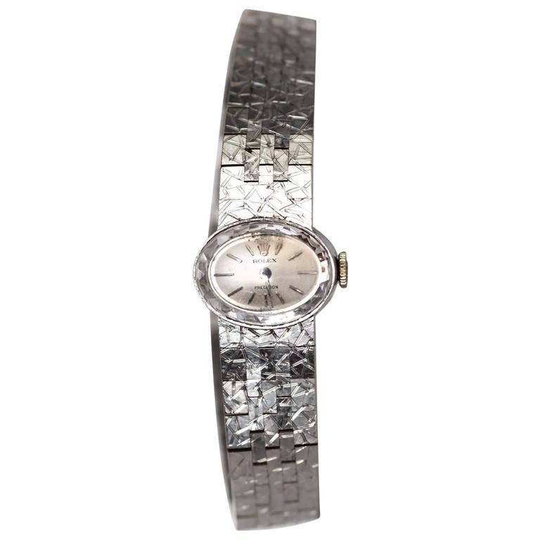 1950s White Gold Rolex Watch at 1stDibs