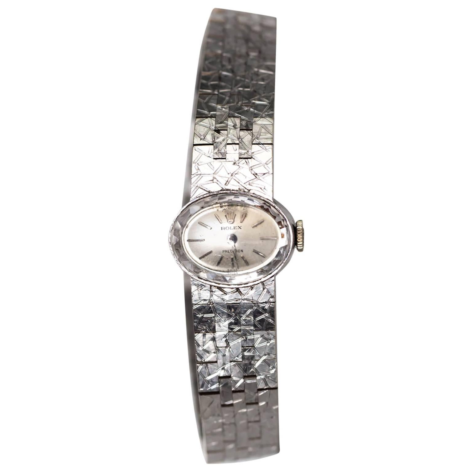 1950s White Gold Rolex Watch