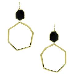 Ippolita Yellow Gold Onyx Earrings