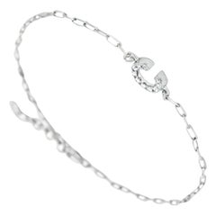Alexander Beverly Hills Diamond "C" Charm Bracelet 18k White Gold