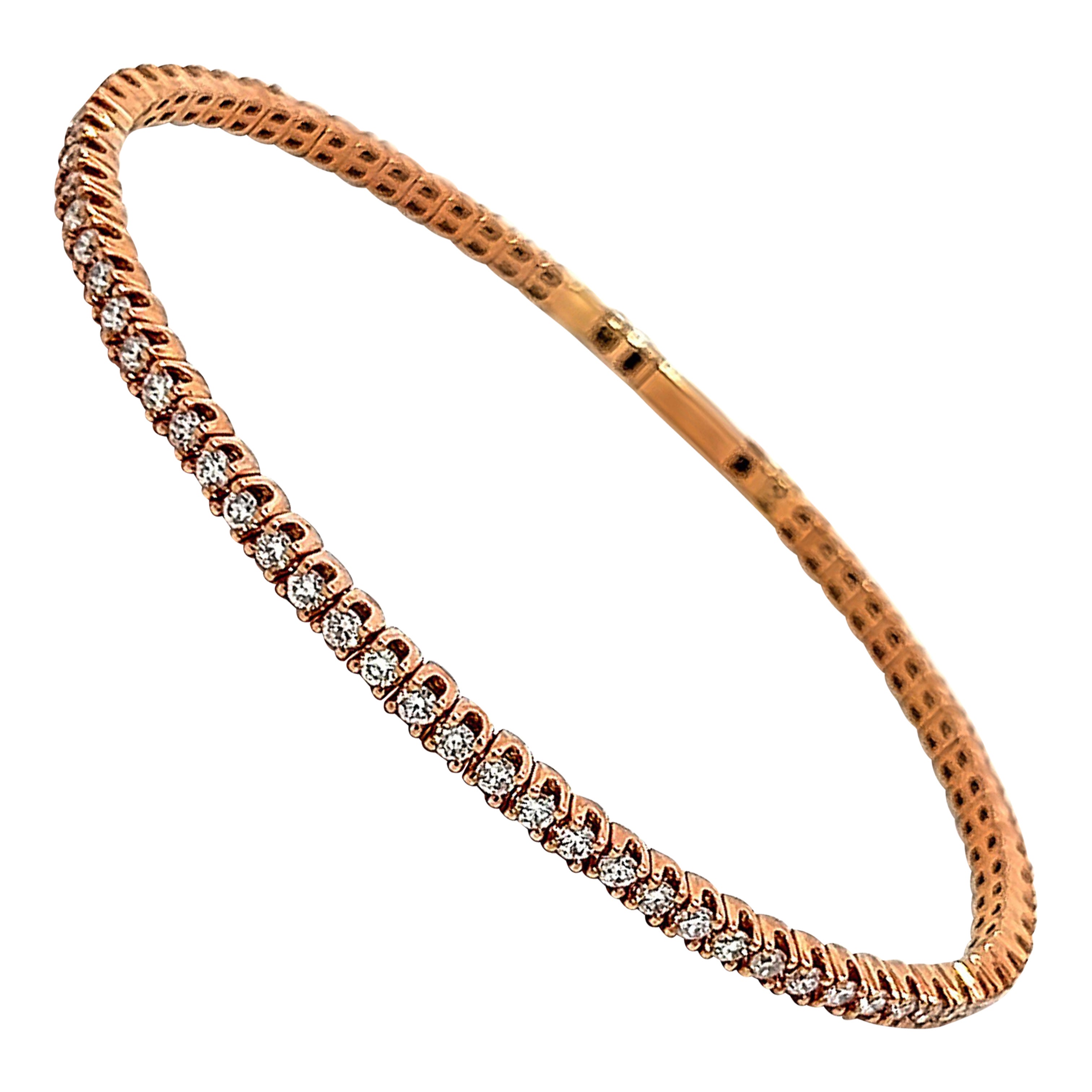 Alexander Beverly Hills Bracciale Tennis Flessibile con Diamante 1,85ct Oro Rosa