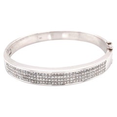 Alexander Beverly Hills Pulsera de diamantes princesa de 5,00 ct y oro blanco de 18k