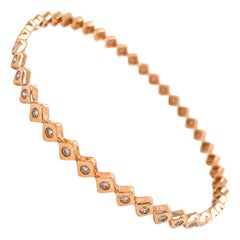 Alexander Beverly Hills Bracelet jonc en or rose 18 carats avec diamants 1,12 carat