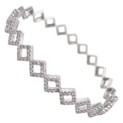 Alexander Beverly Hills 1.20ct Diamond Bangle Bracelet 18k White Gold