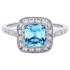 Tiffany & Co. Legacy  Aquamarine Diamond Ring