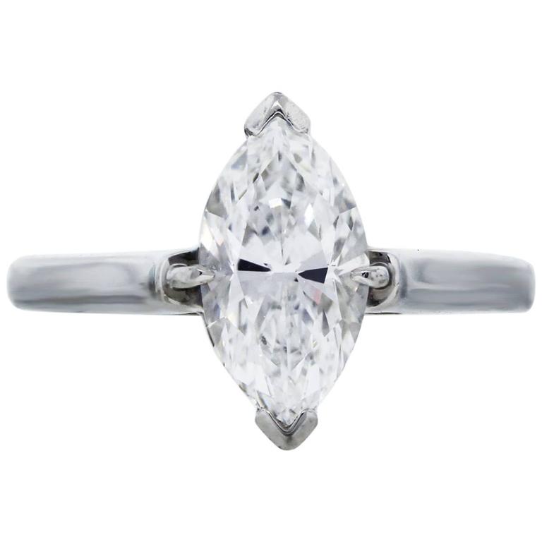 Tiffany and Co. Marquise Cut Solitaire 