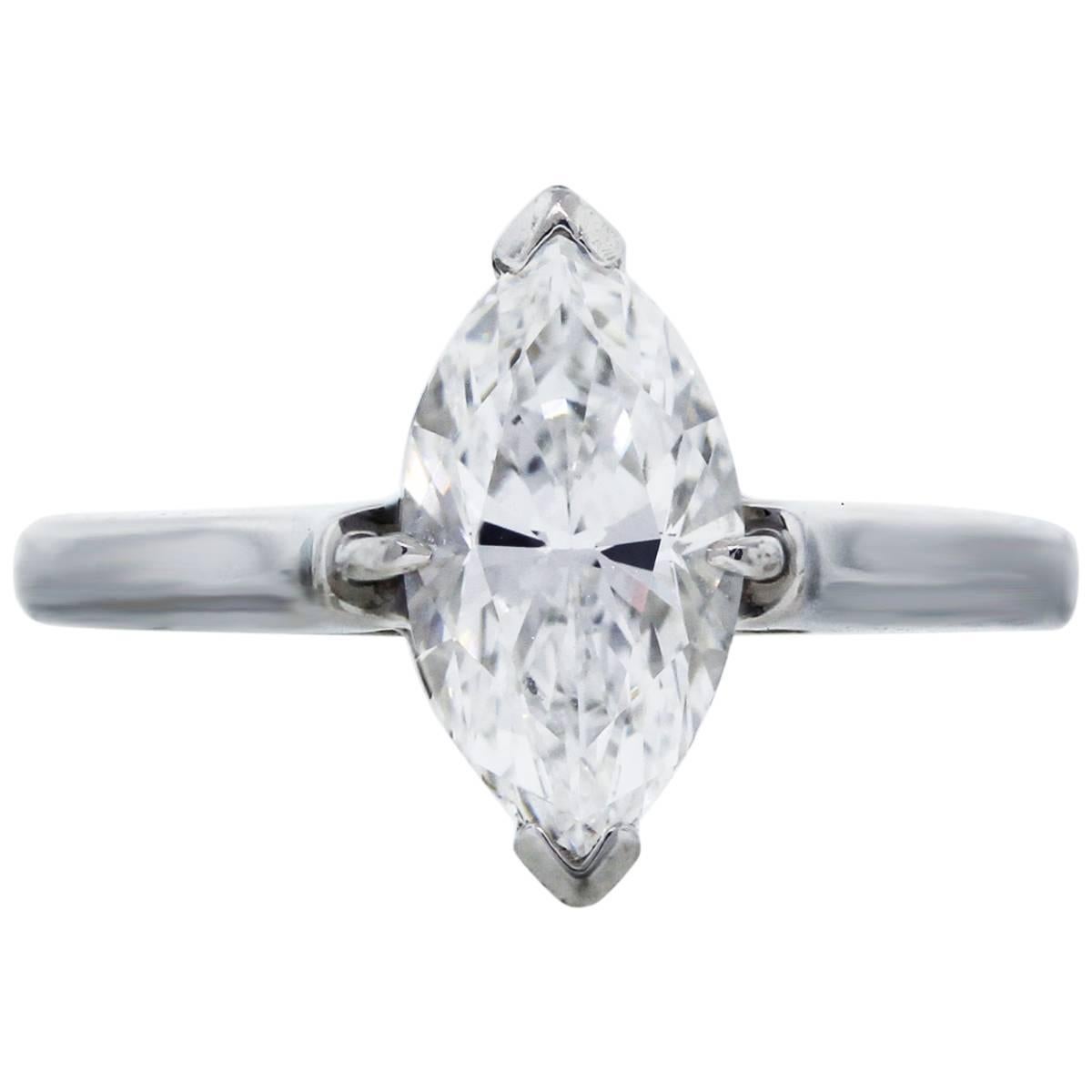 Tiffany & Co. Marquise Cut Solitaire Diamond Engagement Ring