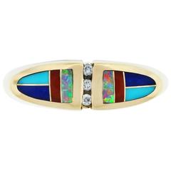 Kabana Diamond, Enamel, and Opal Cocktail Ring