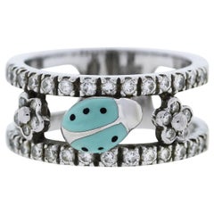 Aaron Basha Anillo de Diamante Natural Mariquita 18 Kilates En Stock