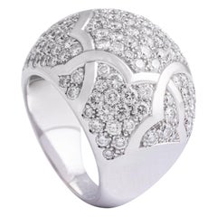 Chanel Dome Camelia Diamond 18K White Gold Ring