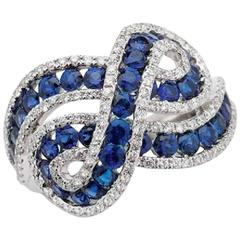 Blue Sapphire Diamond Ring 