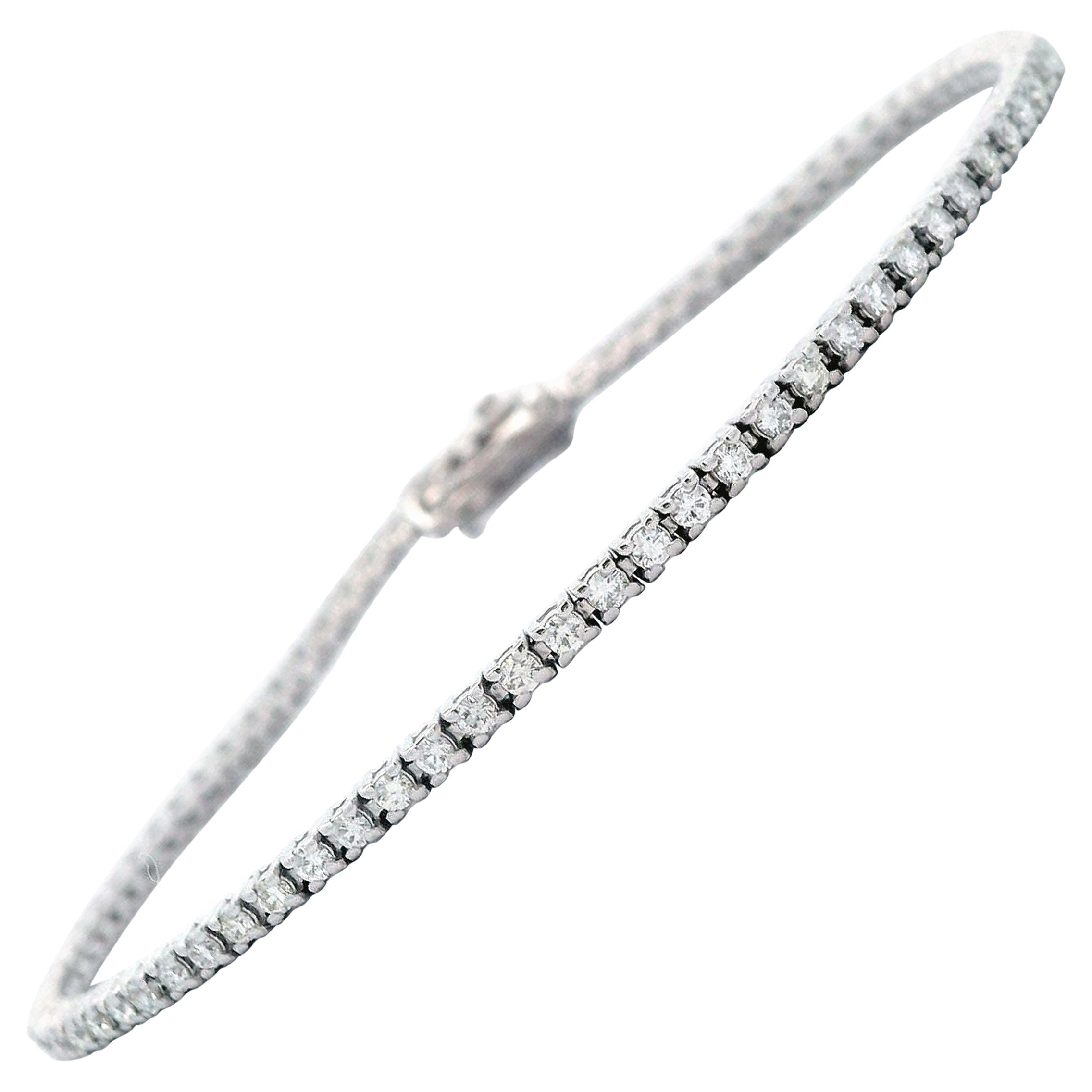 Alexander Beverly Hills 1.26ct Diamond F VS1 Tennis Bracelet 18k White Gold