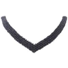 Marina J. Woven Black Pearl Necklace 7
