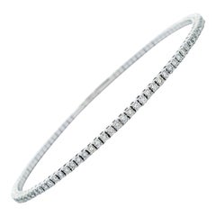 Alexander Beverly Hills 1.48ct Diamond Flexible Tennis Bangle Bracelet Gold