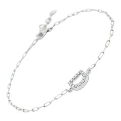 Alexander Beverly Hills Diamond "D" Charm Bracelet 18k White Gold