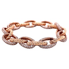 Alexander Beverly Hills 5.72 Carat Diamond Link Bracelet Rose Gold
