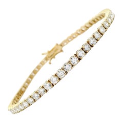 Alexander Beverly Hills Tennisarmband aus 18 Karat Gelbgold mit 5,40 Karat Diamanten