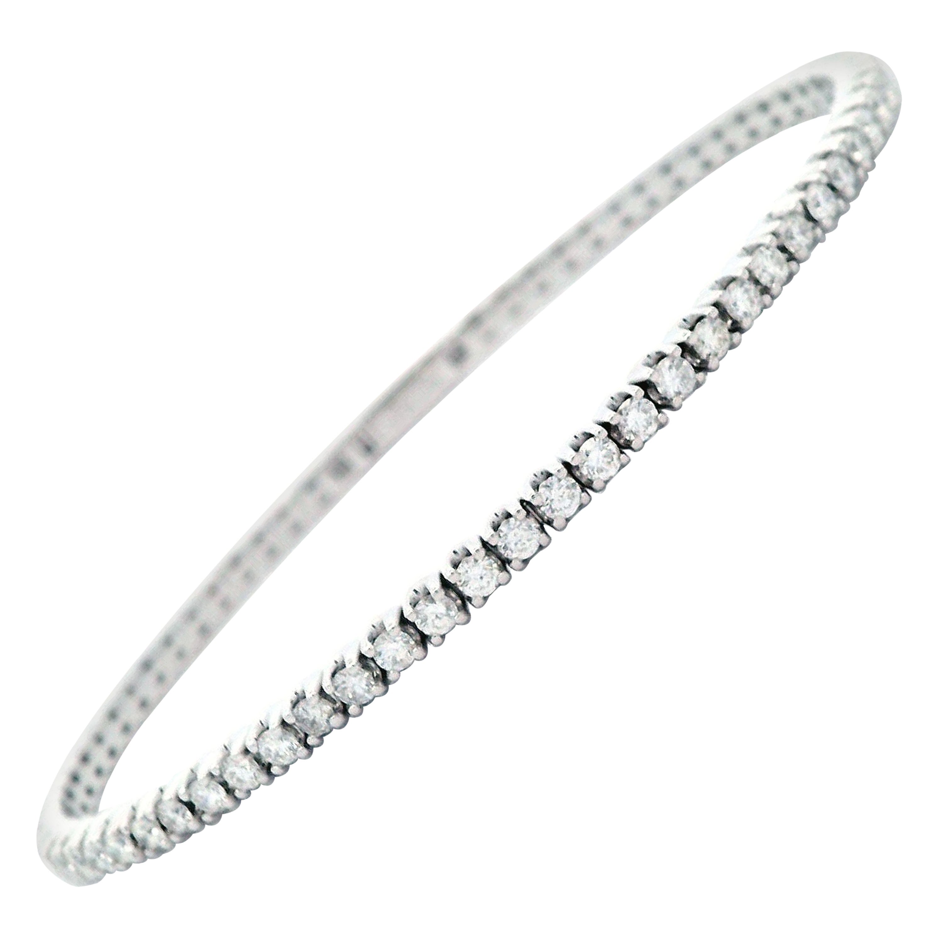 Alexander Beverly Hills 2.33ct Diamond Flexible Tennis Bangle Bracelet Gold