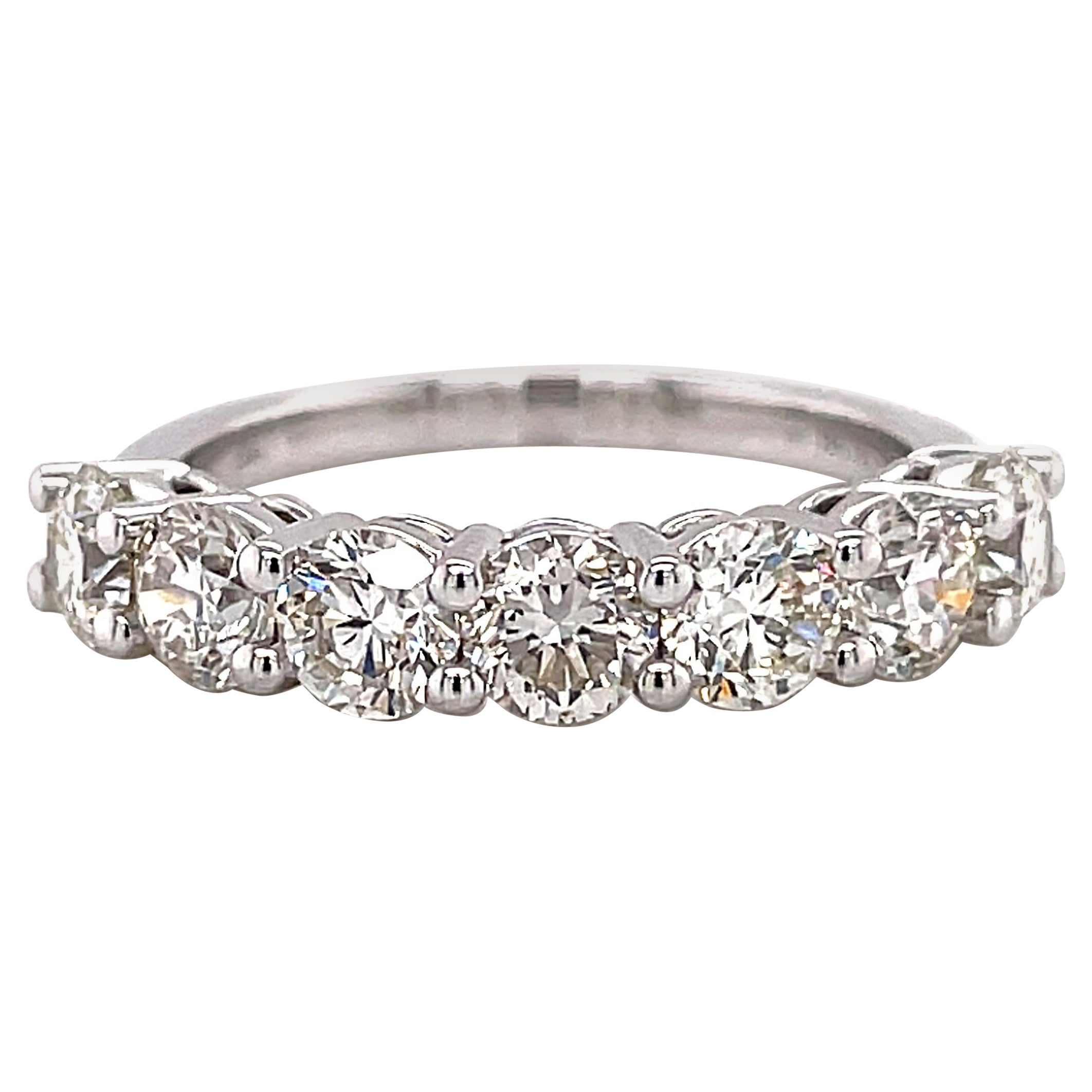 Alexander Beverly Hills 2.14ct Round Diamond Eternity Half Band 18k White Gold