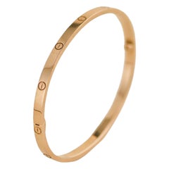 Cartier Love Bracelet Small Model Rose Gold Size 17