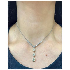 2.42 ct Natural Yellow & Diamond Necklace
