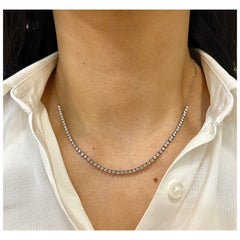 Collier de tennis avec diamant Half Way de 1,69 ct