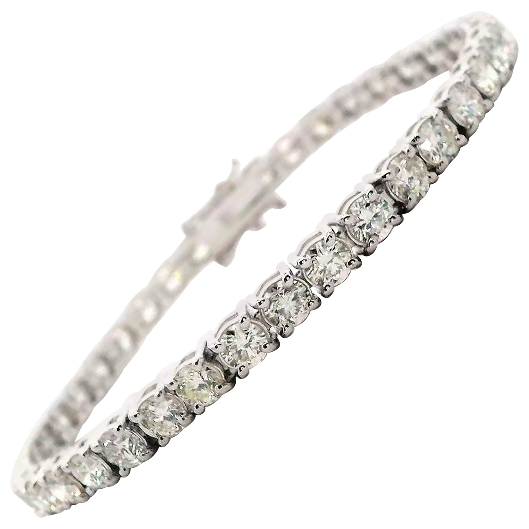 Alexander Beverly Hills - Bracciale tennis con diamanti da 9,74 carati - Oro bianco 18 carati in vendita