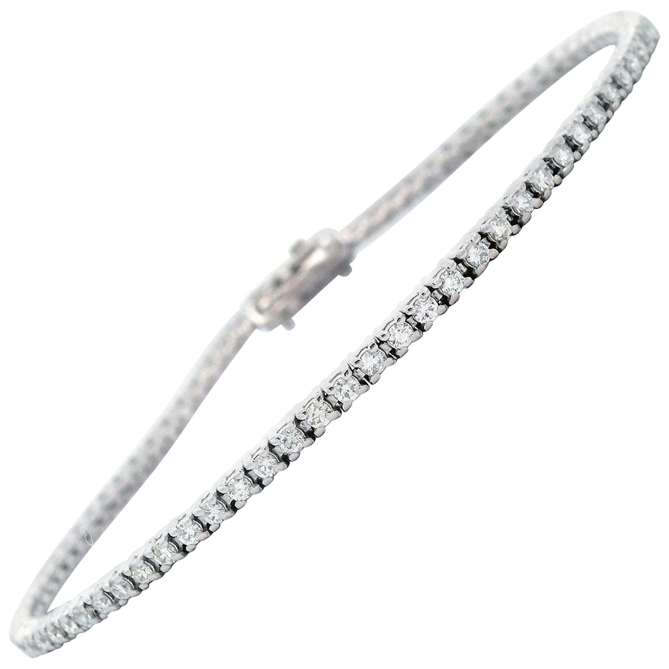 Alexander Beverly Hills 1.20ct Diamond F VS1 Tennis Bracelet 18k White Gold