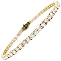 Alexander Beverly Hills 5.78ct Diamond Tennis Bracelet 18k Yellow Gold