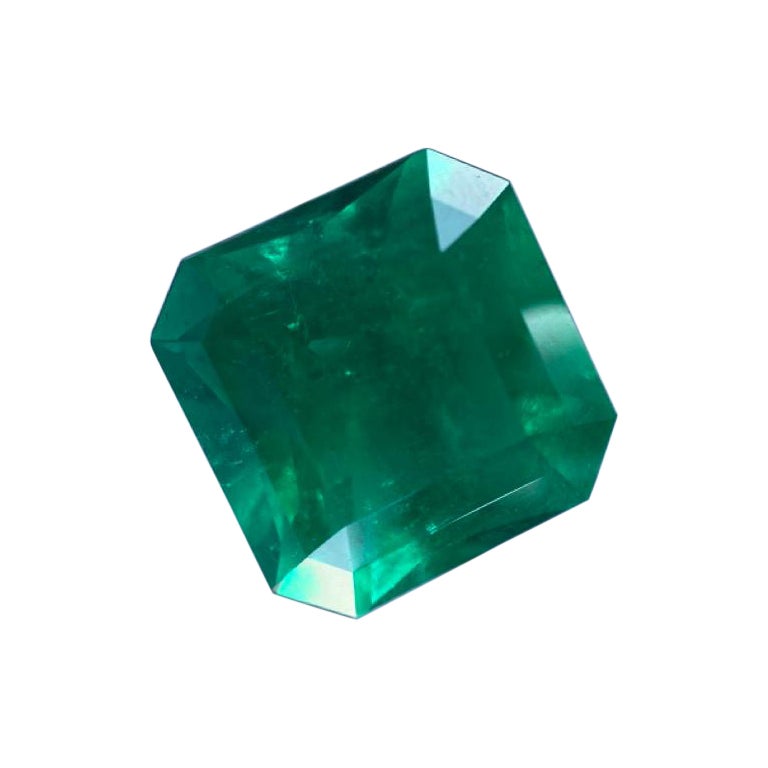 8.62 carats Colombian Emerald Octagon Cut GRS Certified Muzo