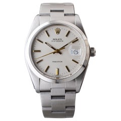 Rolex Oysterdate in acciaio con raro quadrante argentato originale di fabbrica e indici dorati