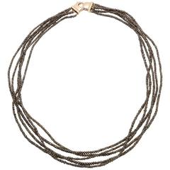 Jesse Five Strands Brown Diamond Necklace 9