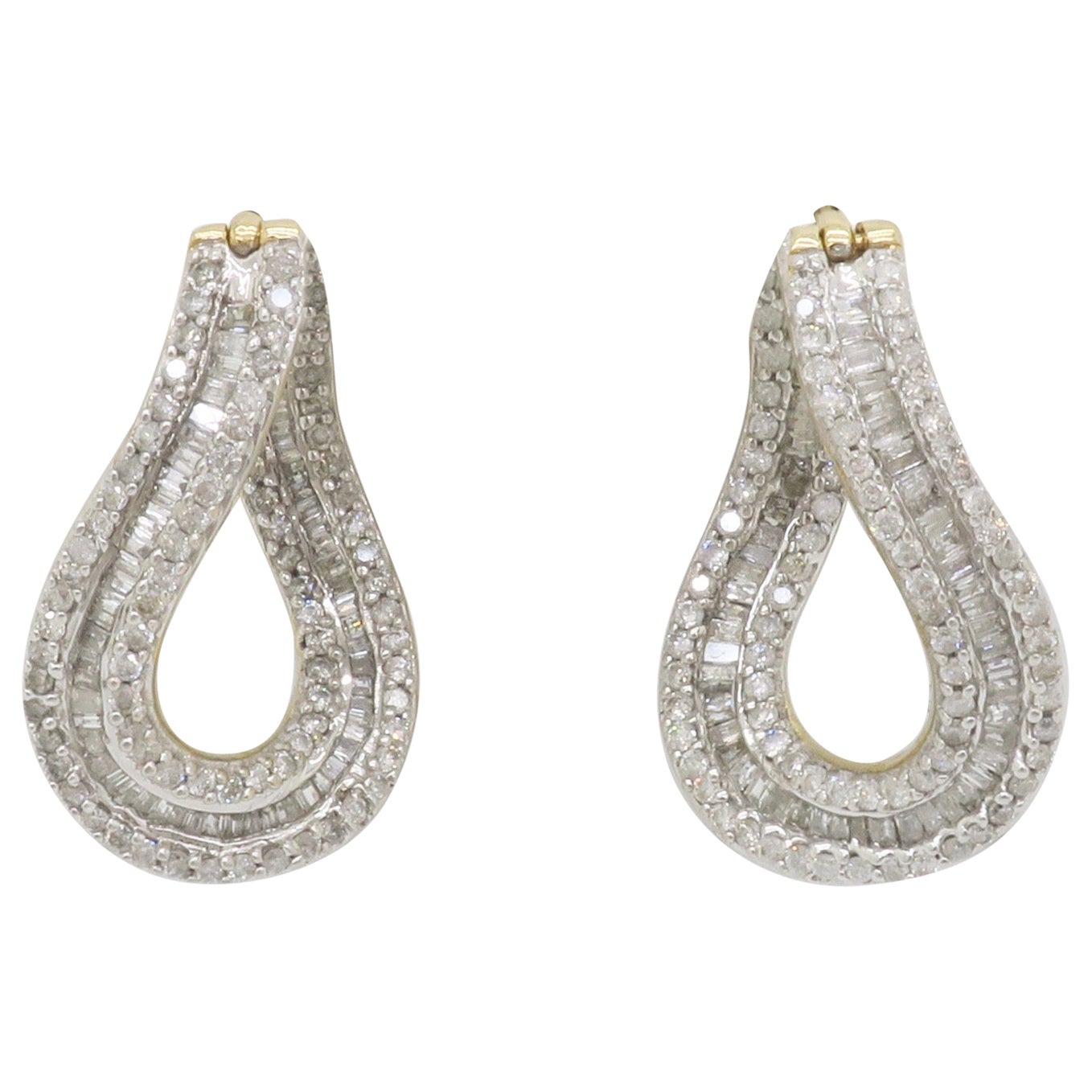 Diamond Front-Back Hoop Earrings