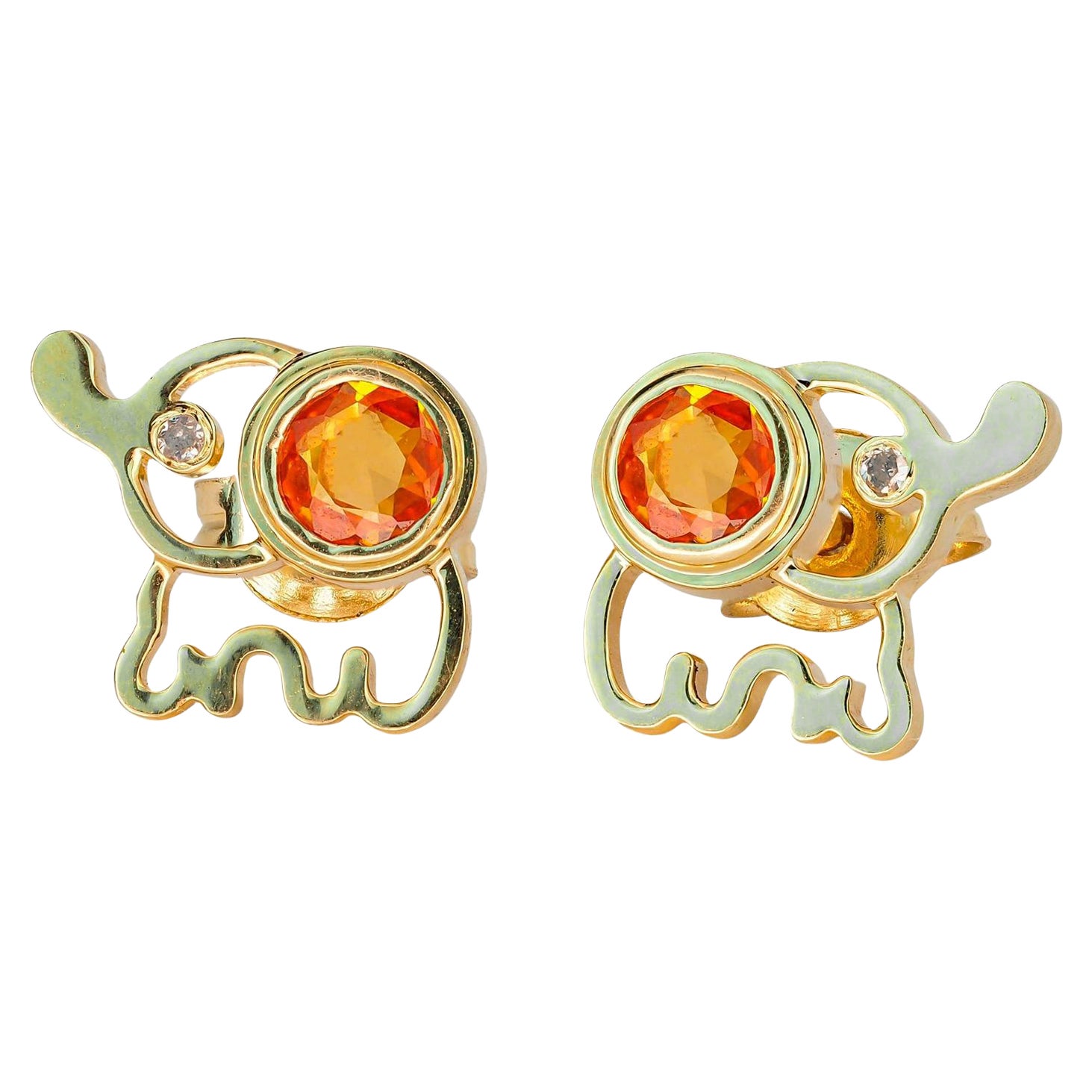 Georgia Earrings - Citrine