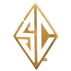 Circa 1942 Tiffany & Co “S C” Initial Brooch Pin