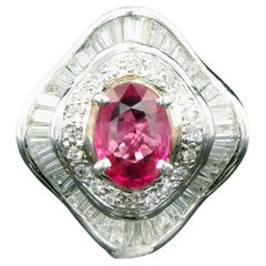 1.20 Carat Ruby and 1.00 Carat Diamond Ring