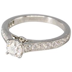 CARTIER Diamond Platinum Engagement Ring 11