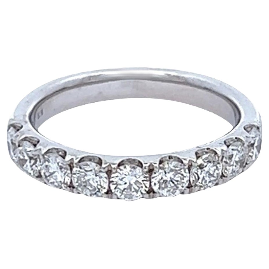 Alexander Beverly Hills 1.12ct Round Diamond Eternity Half Band 18k White Gold