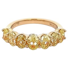 Alexander Beverly Hills Media Eternidad Diamante Oval Amarillo 3,19 ct Oro Amarillo 18k