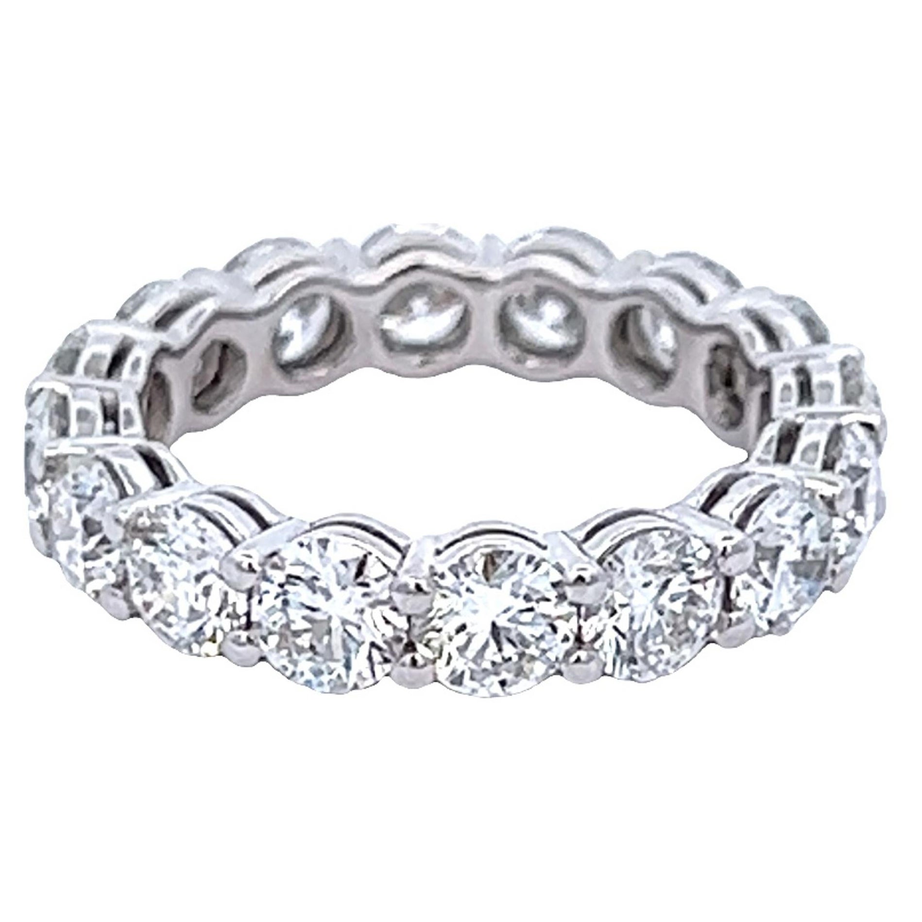 Alexander Beverly Hills All GIA 4.80ct Round Diamond Eternity Band Platinum s.7