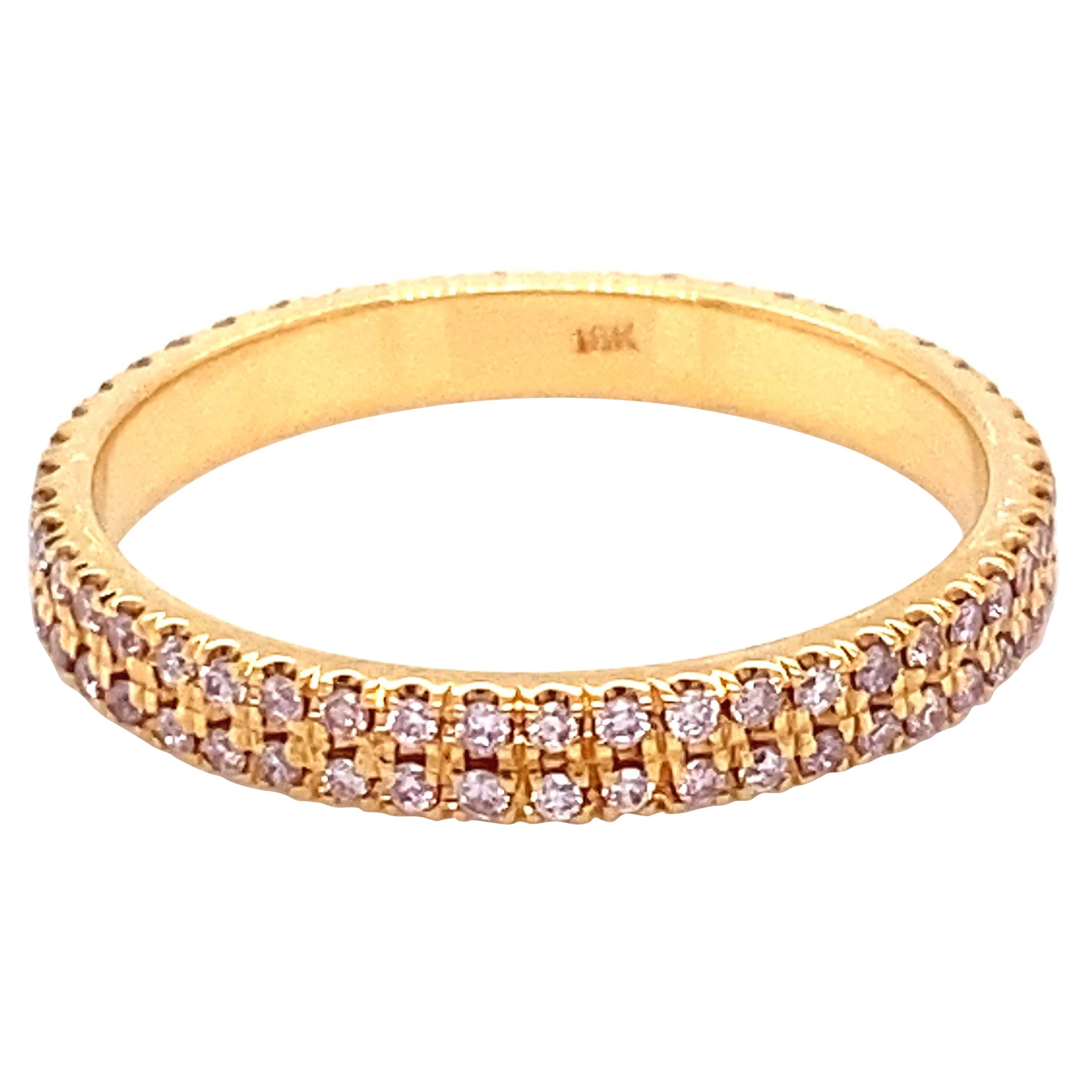 Alexander Beverly Hills 0.38ct Fancy Pink Diamond Eternity Band 18k Rose Gold 6