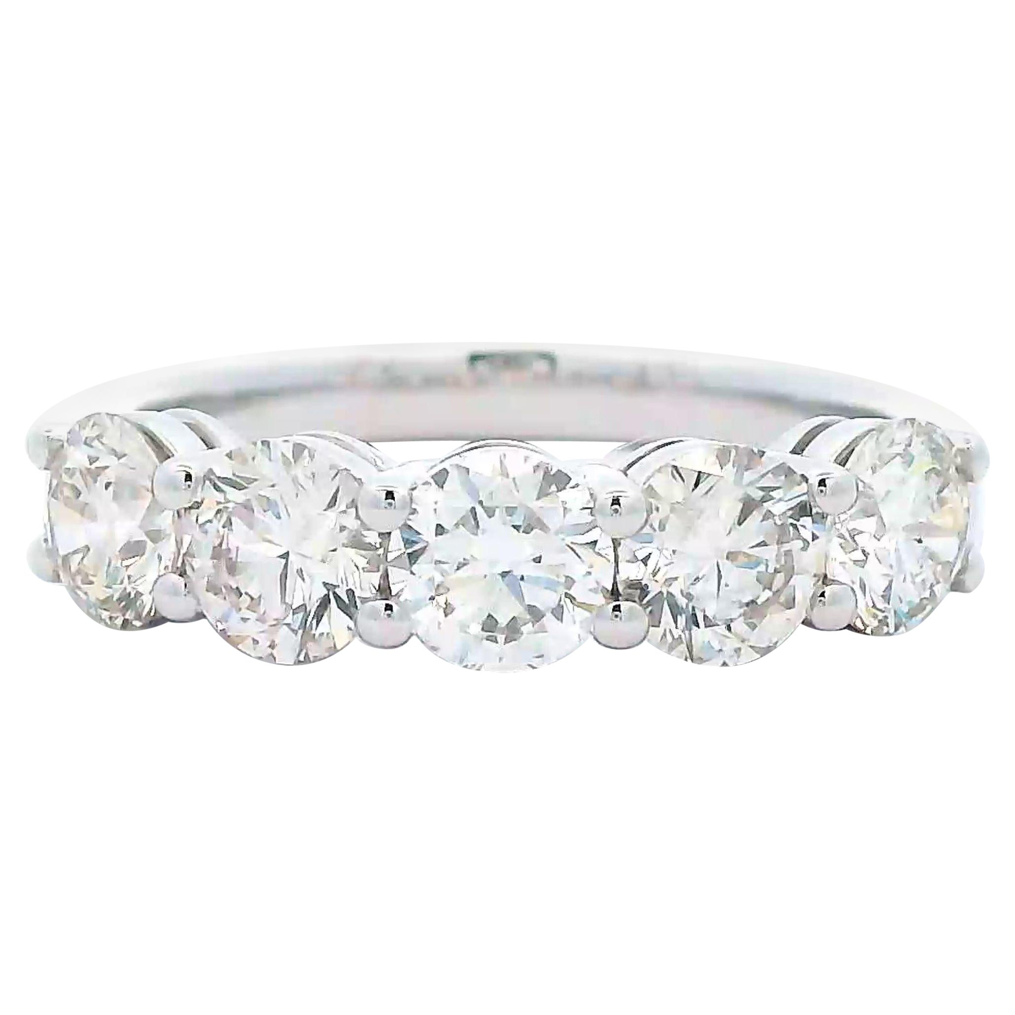 Alexander Beverly Hills 1.68ct Round Diamond Eternity Half Band 18k White Gold
