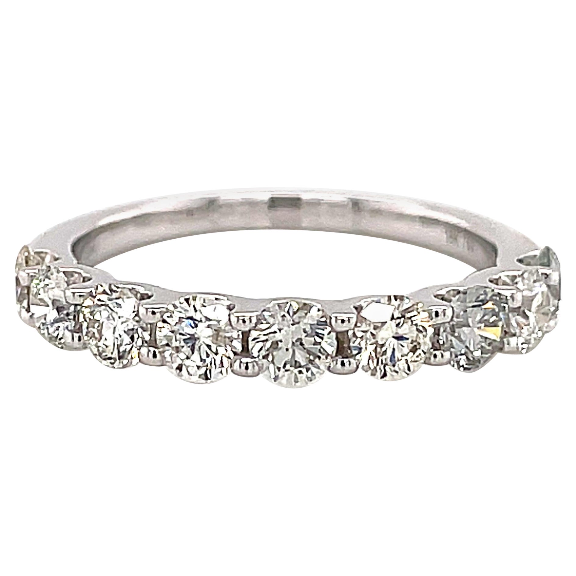 Alexander Beverly Hills 1.24ct Round Diamond Eternity Half Band 18k White Gold