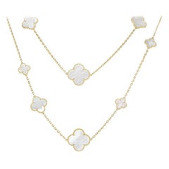 Van Cleef & Arpels Gelbgold Perlmutt Magic Alhambra Halskette VCARD7930