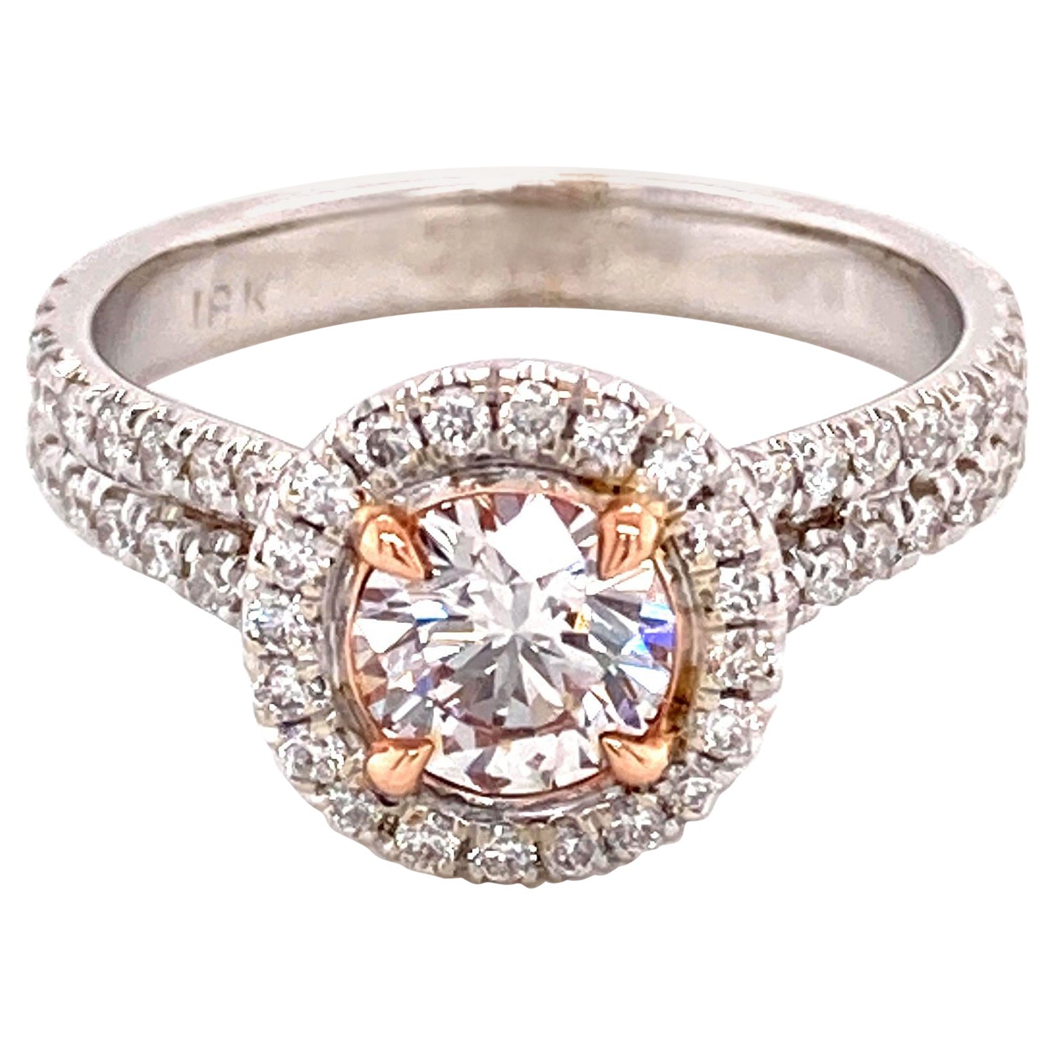Alexander Beverly Hills GIA 1.25ctt Pinkish Brown Diamond with Halo Ring 18k