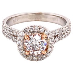 Alexander Beverly Hills GIA 1.25ctt Pinkish Brown Diamond with Halo Ring 18k