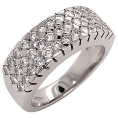 Ring Diamonds Round Cut White Gold 18 Karat