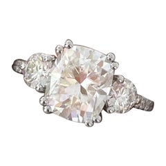 Anello nuziale di moissanite con taglio a cuscino da 2 carati, argento 925, unico anello nuziale